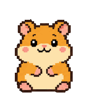 An orange hamster