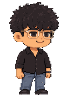 A young man with black hair and glasses